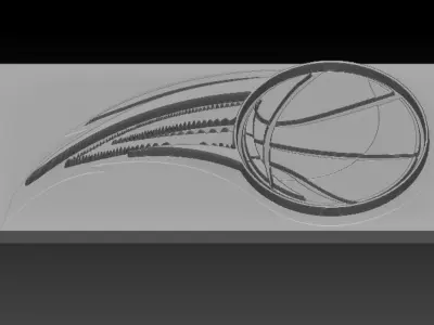 Basketball rim 3D print model