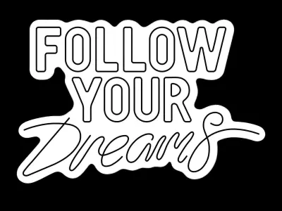 Follow Your Dreams Neon Sign 3D model