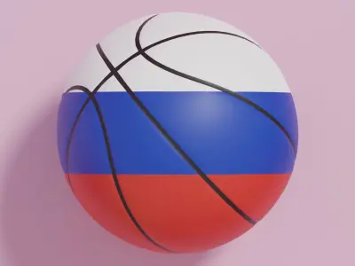 Flag Basketball Ball Collection 3D model