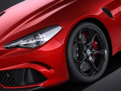 Alfa Romeo Giulia Quadrifoglio 2016 VRAY 3D model