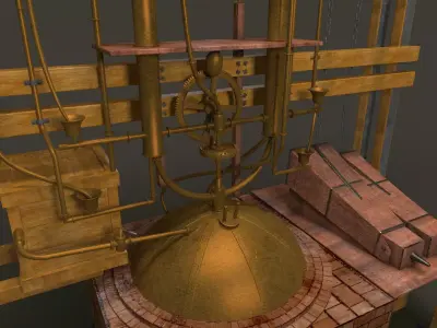 Ivan Polzunov steam engine 3D model