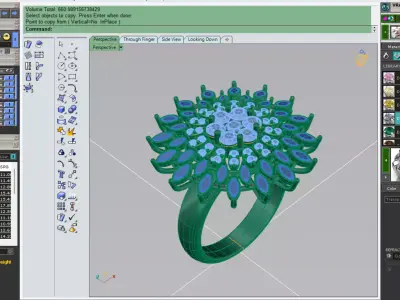 Cluster ring 3D print model