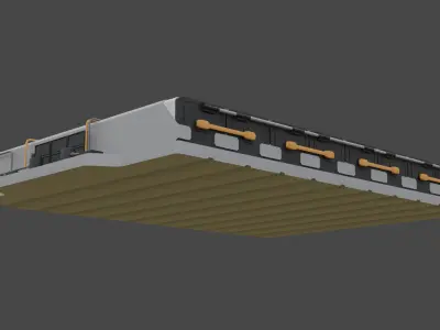 EV Battery Low-poly 3D model