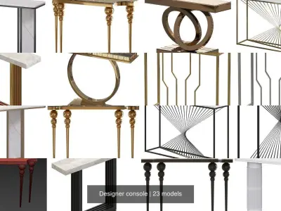Designer console 3D Model Collection
