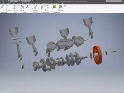 V8 Engine Crankshaft 3D Model  3D model