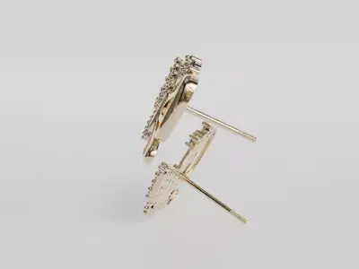 butterfly earrings 3D print model