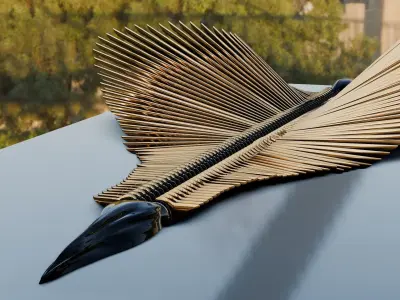 Kinetic Parametric Stingray Sculpture Replica 3D model