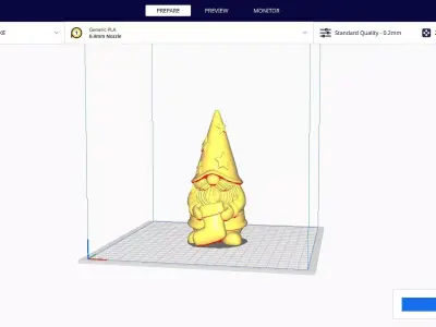 Christmas Gnome with Stocking Festive Holiday Figurine 3D print model