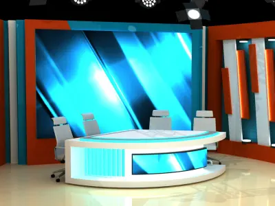 News Tv Studio 2 Alternatives 3D model