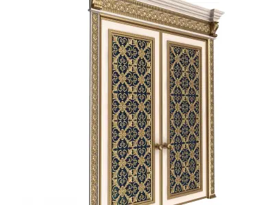 Carved Door Classic 01201 White Low-poly 3D model