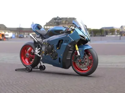 RSX 1 Superbike Motorcycle 3D model