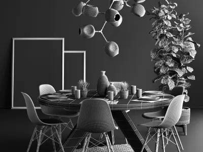 Dining set LOFT 3D model