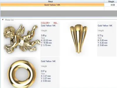 angel baby jewelry pendants Necklace Charm Bracelet Jewelry 3D print model