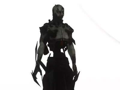 Cyborg Monster Bio-Mechanical Creature 3D Model Low-poly 3D model