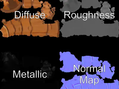 Traditional Bamboo Flute Model Pack Low-poly 3D model