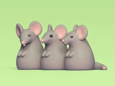 Mouse Friends 3D print model
