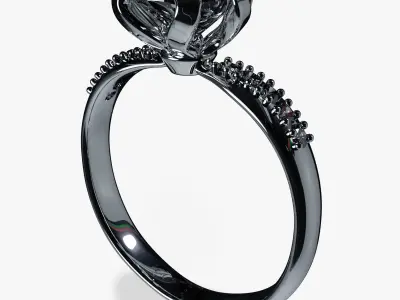 Engagement ring 3D model