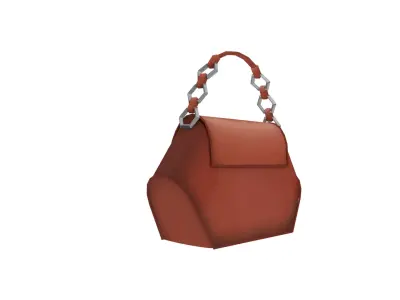 Leather Handbag Low-poly 3D model