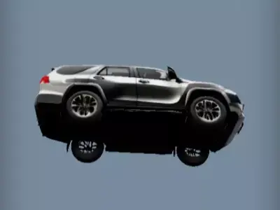 3d model of Silver Toyota Fortuner SUV 3D print model