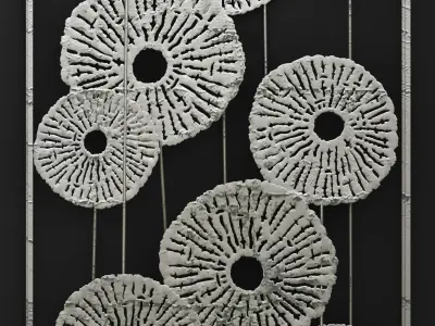 Silver Wall art Sculpture 3D model