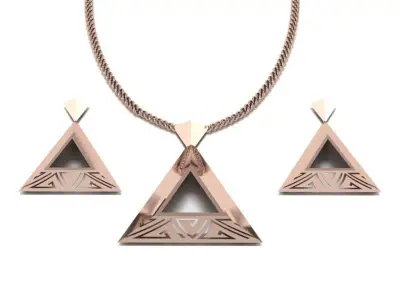 pyramid set bridge with measurements 3D print model