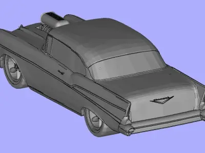 tuned Chevy Bel air 2-door sedan 1957 scale1-75 Free 3D print model