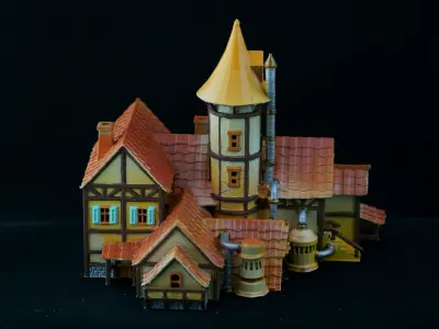 Medieval House 37 3D print model 3D model