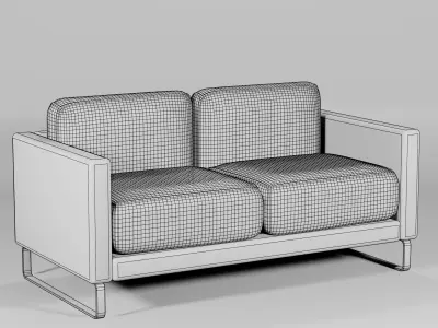 Goodland Two-Seater Sofa 168x85x84 Low-poly 3D model