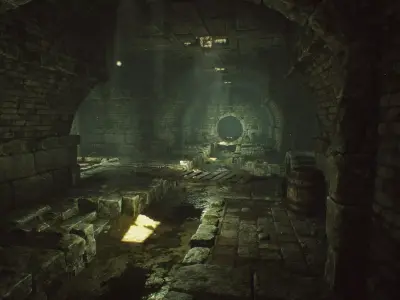 Modular Sewage PACK UE5 Low-poly 3D model