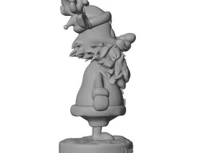 Santa Reindeer Hybrid Creature Figurine for Holiday  3D print model