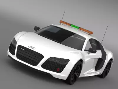 Audi R8 V10plus Safety Car 3D model