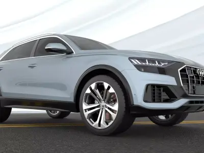 Audi Q8 -Rigged and Render Ready-unreal-vray-redshift Low-poly 3D model