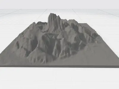 Mountain 3D Printing  Model for Free Free 3D print model