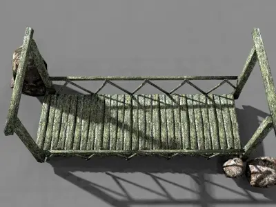 old wooden bridge printable 3D model