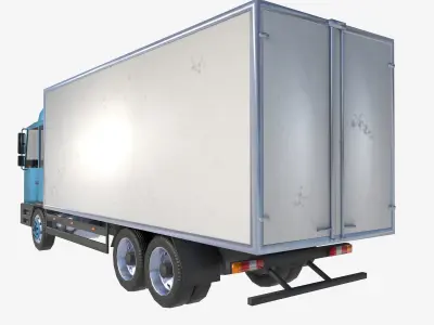 van truck Low-poly 3D model