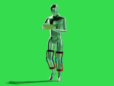 XTI PASSIVE LOCKING EXOSKELETON KNEE 3D print model