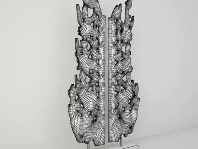 Antique Burmese Wooden Fragments 3D model