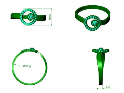 Diamond Ring Free 3D print model 4
