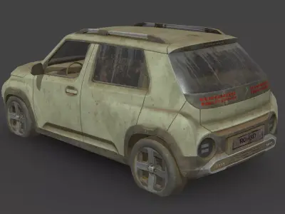 Abandoned Car - Hyundai Inster Low-poly 3D model