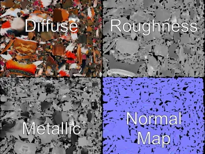 Native American Headdress Model Pack with PBR Textures Low-poly 3D model