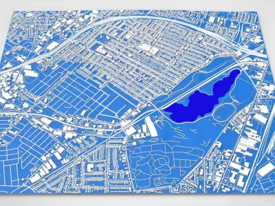 Community Hillside New York USA 3D model