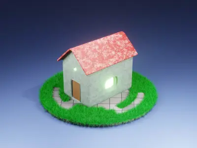 Small Tiny hut House 3D model