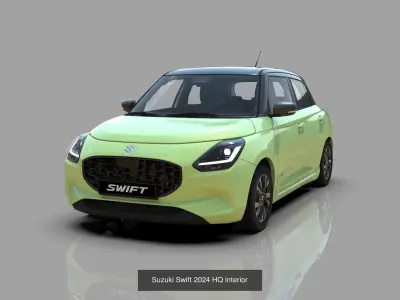 Suzuki Swift 2024 HQ interior  3D Model Pack