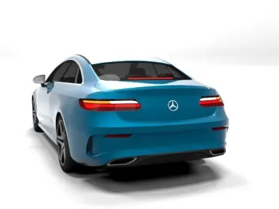 MERCEDES E CLASS COUPE 2017 LOWPOLY Low-poly 3D model