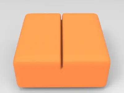 Sedy Pouf Low-poly 3D model