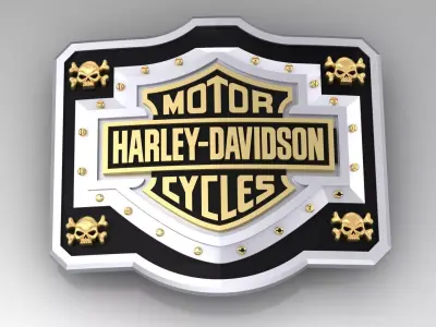 Buckle Harley Davidson cycles 3D print model