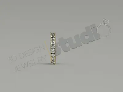 Luxury full gem ring model 3D print model