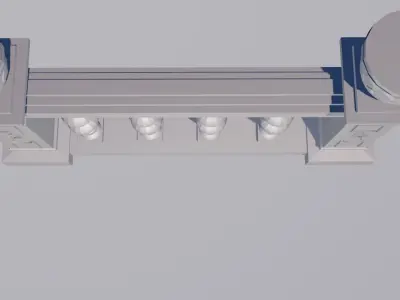 Stone balustrade 3D 3D print model