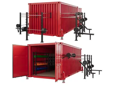 Street Workout in Sea Container 2 3D model