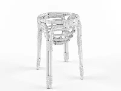 Plant stand rattan BUSKBO IKEA 3D model